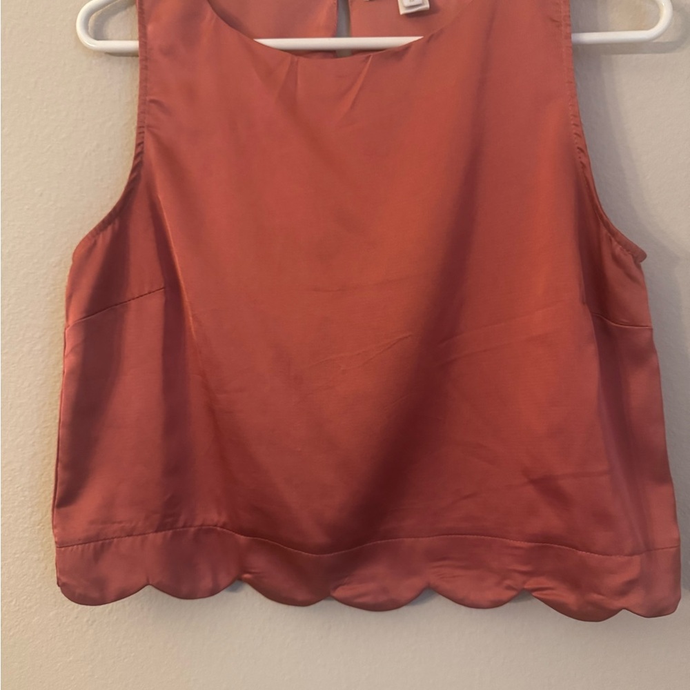 Elegant Rust Sleeveless Top